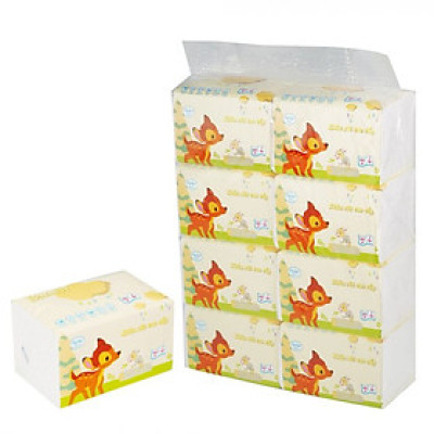 GIẤY RÚT CON NAI MYLAN 3 LỚP MYLAN (465 TỜ/GÓI, 8 GÓI/XÁCH) SIÊU DAI, MỀM MỊN, KHÔNG TAN KHI GẶP NƯỚC