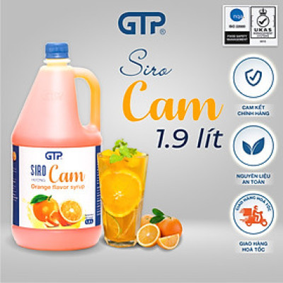 Siro cam GTP - Chuyên dùng pha chế: Trà sữa, Trà trái cây, Cocktail, Mocktail…