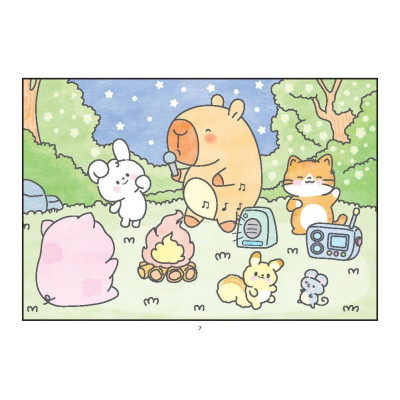 Sách Tô Màu - Bốn Mùa Của Capybara Và Mèo Cam - Minh Thắng