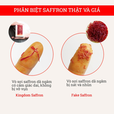 Combo 2 hộp (hộp/1gr) saffron Kingdom Herb, nhụy hoa nghệ tây Iran chính hãng super negin thượng hạng (tặng táo đỏ Tân Cương 10g, bình thủy tinh và nhíp gắp saffron)