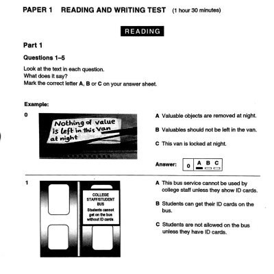 Cambridge Preliminary English Test 5 Student
