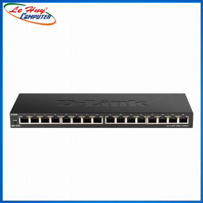 Bộ Chia Mạng Switch D-Link DGS-1016S 16 Cổng RJ45 10/100/1000Mbps Để Bàn Vỏ Kim Loại - Hàng Chính Hãng