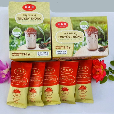 Trà sữa vị truyền thống H&H Friend hộp giấy 210g