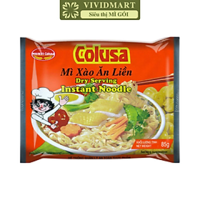 COLUSA - Mì xào ăn liền Colusa, Mì xào Colusa, Mì xào ăn liền Miliket, Mì xào cao cấp Colusa (85g/gói)  