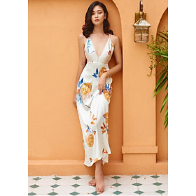 Váy lụa ngủ cổ tim hoa nude - Catalyn Dress