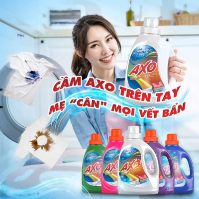 COMBO 2 CAN Nước tẩy quần áo màu đánh bay vết bẩn AXO 5 Lít Tiết Kiệm - Hương Thanh Khiết
