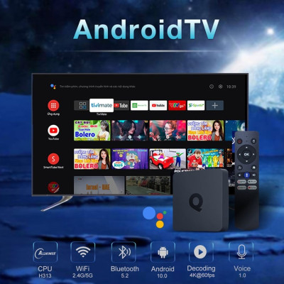 Android tv điều khiển giọng nói tiếng việt hỗ trợ bluetooth Wifi 2 băng tần kép cài sẵn youtube chặn quảng cáo, truyền hình cáp và xem phim HD miễn phí vĩnh viễn - Hàng nhập khẩu