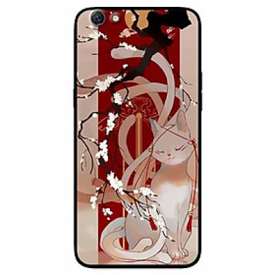 Ốp lưng in cho Oppo F3 Mẫu Mèo Cành Hoa Đào