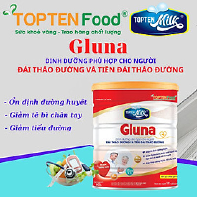 Sữa tiểu đường và đái tháo đường gluna 800g TOPTEN milk MilkMilk