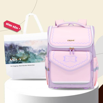 Ba Lô Chống Gù - Kala Y TC2587_BT.0039 - Màu Tím Oải Hương - Tặng Kèm Túi Vải