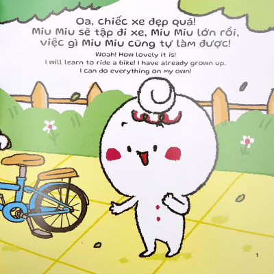Sách Ehon Miu Miu Tự Lập Phần 2 Song Ngữ - Tập Xe Đạp