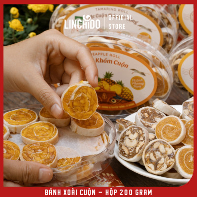 Bánh Xoài Cuộn - Hộp Oval 200 Gram
