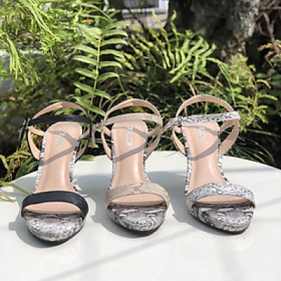 Sandal Nữ Gót Trong Hot Trend  Quai Da 21419