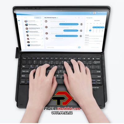 Bao da dành cho SamSung Galaxy Tab S7 FE, S8+ Plus, S7+ Plus kèm bàn phím bluetooth Dux Ducis có bàn di chuột TrackPad - Hàng nhập khẩu 