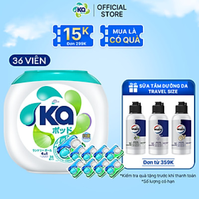 Hộp Viên Giặt Xả Đa Năng 4 Trong 1 KA Universal (36 Viên/ Hộp)