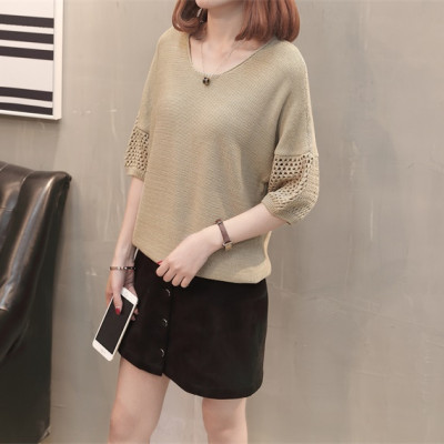 Áo len lưới cánh rơi nữ Al17