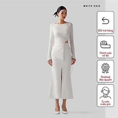 Chân váy đuôi cá TAYLOR  thiết kế cao cấp WHITE CHIC