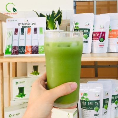 Rau Má Uống Liền Sấy Lạnh Nguyên Chất Hộp 6 Tuýp - Mát gan, detox, giảm mụn, giảm cân, giải nhiệt