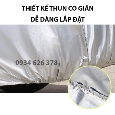 Bạt phủ xe ô tô Hyundai Accent 3 lớp tráng bạc thông minh, chất liệu vải dù oxford cao cấp, áo chùm bảo vệ xe 4,5,7 chỗ