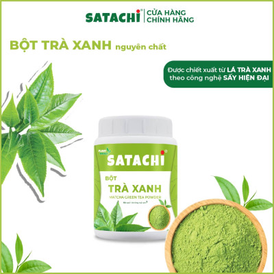 Bột Trà Xanh nguyê n ch ất SATACHI. Hộp 98g