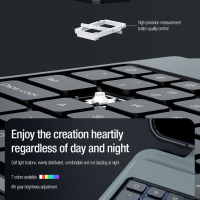 Bao Da Kèm Bàn Phím Nillkin Bumper Combo Case Keyboard cho iPad Pro 11 inch & iPad Pro 13 inch M4 2024 - Hàng Chính Hãng