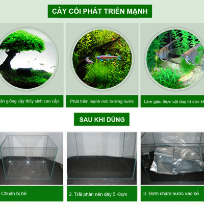 Phân nền thủy sinh DIAMAX AQUA 2KG + 2 Xốp Lọc Bể Cá 90x30cm vật liệu lọc nước hồ cá siêu sạch 