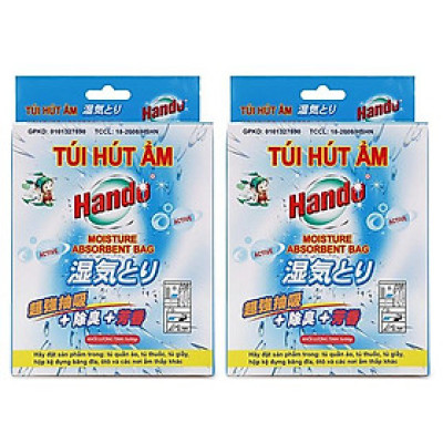 Bộ 2 hộp 10 gói hút ẩm khử mùi hương thơm Hando (50g/túi)