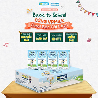 Sữa Tiệt Trùng Có Đường VPMilk Grow+ Hộp 110ml (Thùng 48 Hộp)