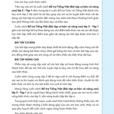 Bổ Trợ Tiếng Việt Bài Tập Cơ Bản Và Nâng Cao Lớp 3 - MEGABOOK