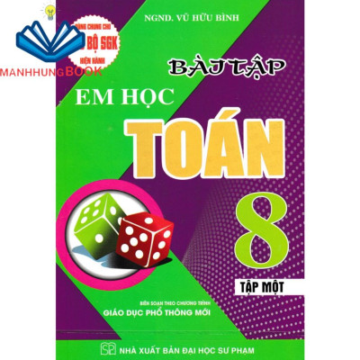 sách - combo bài tập em học toán lớp 8 tập 1 + 2 (dùng chung cho các bộ sgk hiện hành) (bộ 2 cuốn)