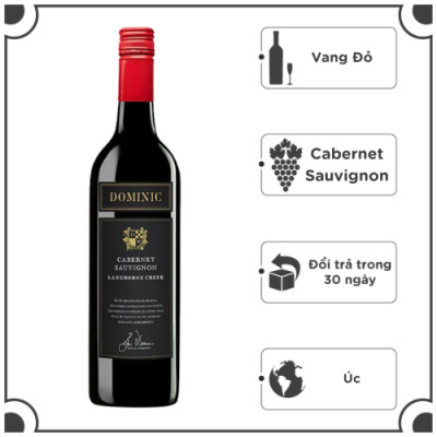 Rượu Vang Đỏ Dominic BLACK LABEL Cabernet Sauvignon 750ml 14.5% Acl