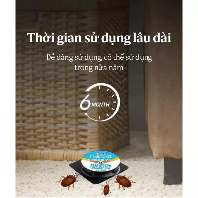 Combo 4 bộ 6 Viên Mồi Diệt Gián, Thuốc Diệt Côn Trùng Sinh Học Không Độc Hại Dùng Trong Nhà Bếp, Hộ Gia Đình