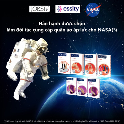 Vớ Y Khoa JOBST Style - Vớ gối, Màu Xanh Navy - Xám - Hồng, Kín Ngón, Áp Lực 20-30mmHg, 2 Chiếc (Tất Y Khoa)