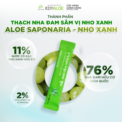 COMBO X3 THẠCH NHA ĐAM SÂM NHO XANH KDY ALOE