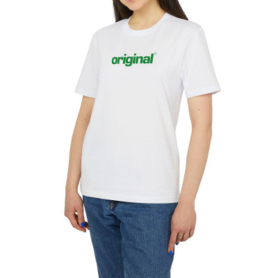 Áo Thun Nữ In Chữ original Cotton 35% Tay Ngắn Cổ Tròn