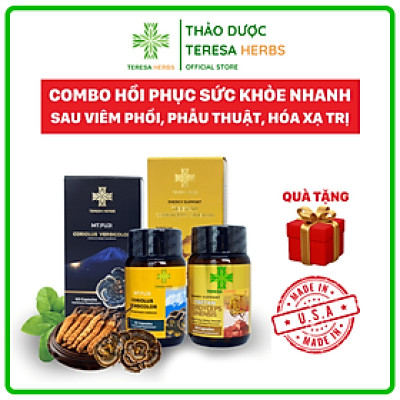 Combo viên uống thảo dược (kết hợp Đông Trùng Hạ Thảo + Nấm Vân Chi) - Giúp Bổ phổi, Bổ Thận, Tăng cường đề kháng và hệ miễn dịch