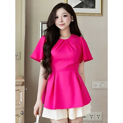 Quần kem xếp ly NGADO , quần short nữ , quần công sở