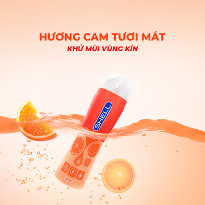 Gel bôi trơn hương cam Shell Play Orange - Chai 100ml | SHELL CHÍNH HÃNG