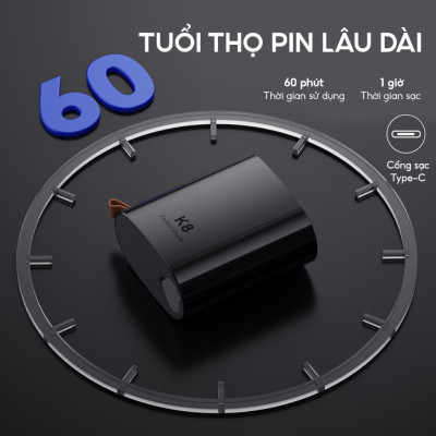 Máy cạo râu Enchen K8 - Đầu cạo 2D chống nước, 18 lưỡi dao tự mài - Hàng chính hãng