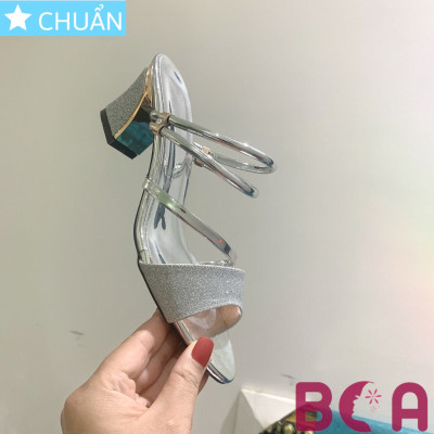 Giày cao gót nữ 5p RO539 ROSATA tại BCASHOP hở mũi, quai ngang 2 dây có thể mang theo nhiều kiểu, màu bạc