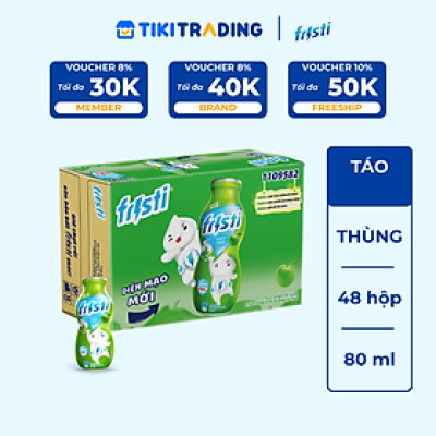 Thùng Fristi Hương Táo 48x80ml