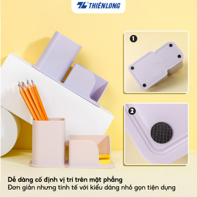 Ống cắm bút - Khay giấy notes Thiên Long PS-003 - Đa dụng tiện lợi Màu sắc trẻ trung