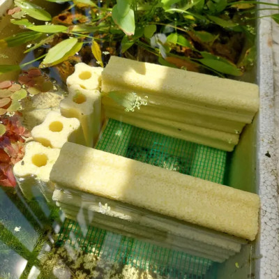 10 Thanh sứ lọc hoa mai LOẠI TO 16X4X4cm vật liệu lọc nước bể cá cao cấp